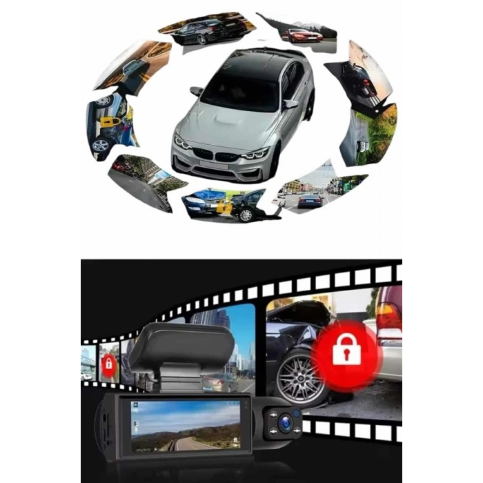 VipMarketim Sürüş Kamerası Video Kaydedici Hareket Algılama Gece Görüşlü