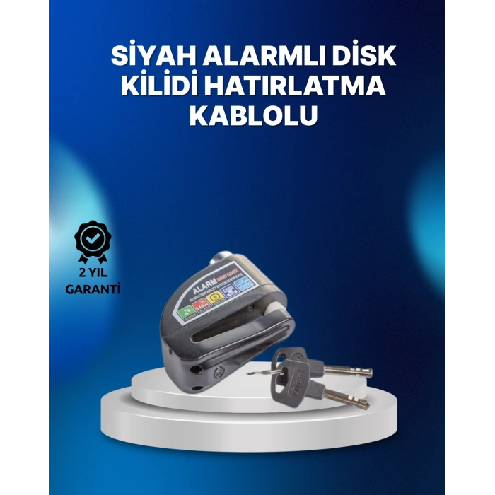VipMarketim Suya Dayanıklı 110dB Alarmlı Çelik Disk Kilidi