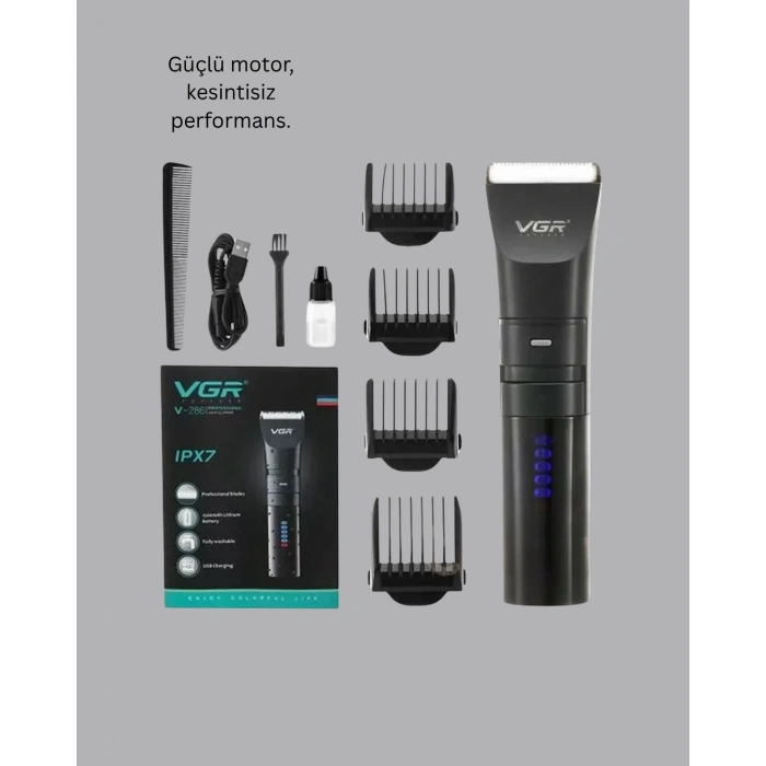 VipMarketim Suya Dayanıklı Tıraş Makinesi – Hassas Paslanmaz Çelik ve Titanyum Bıçak