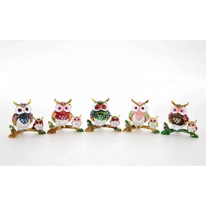 VipMarketim Swarovski 2li Baykuş Model 2