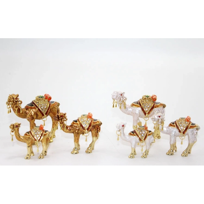 VipMarketim Swarovski Taşlı 3lü Deve Figürü Model 3