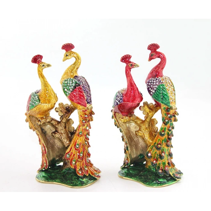 VipMarketim Swarovski Taşlı Tavuskuşu Figürü