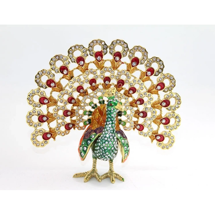 VipMarketim Swarovski Taşlı Tavuskuşu Model 3