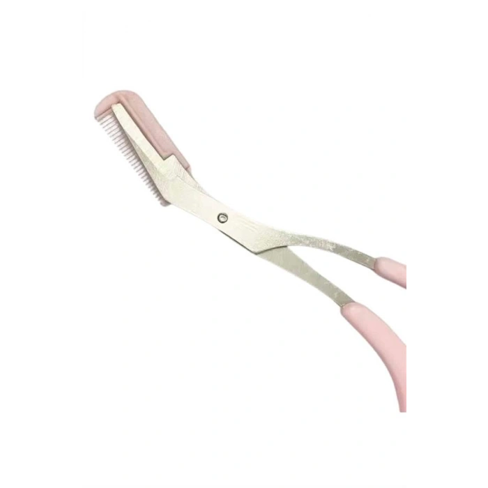 VipMarketim Taraklı Kaş Bıyık Makası Ve Kaş Ustura Seti Kaş Bıyık Tüy Alma Epilasyon Aleti 2li Set