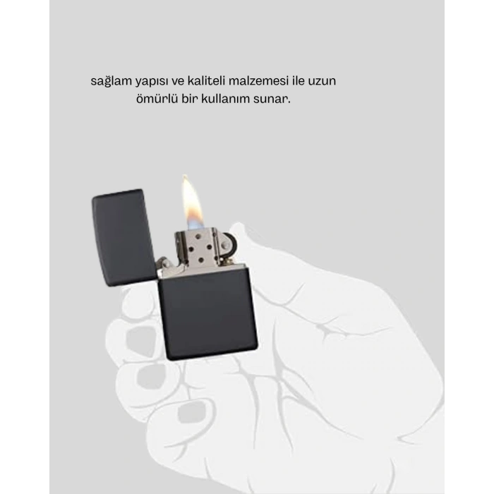 VipMarketim Tasarım Metal Çakmak Minimal Mat Yüzeyli ve Şık Görünümlü