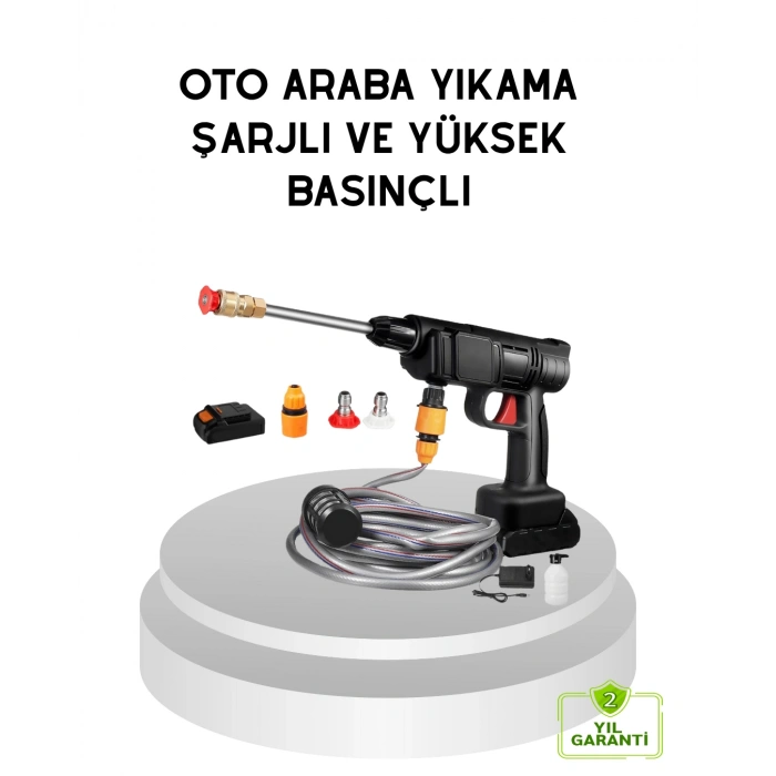 VipMarketim Taşınabilir Akülü Araba Yıkama Makinesi 1.7 MPa Basınçlı ve Ergonomik Tasarımlı