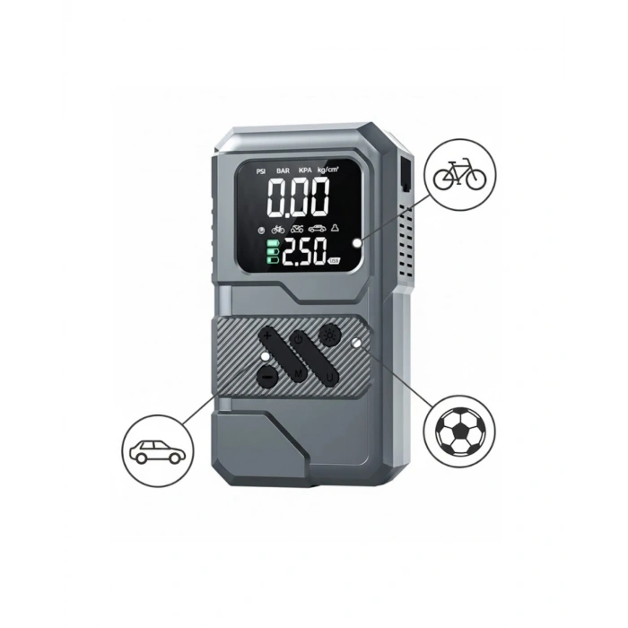 VipMarketim Taşınabilir Araç Akü Takviye ve Hava Kompresörü Powerbank Özellikli