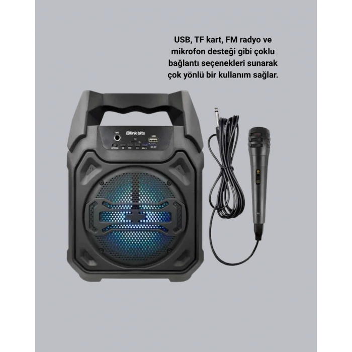 VipMarketim Taşınabilir Bluetooth Hoparlör – FM Radyo USB SD Kart ve TWS Özellikli