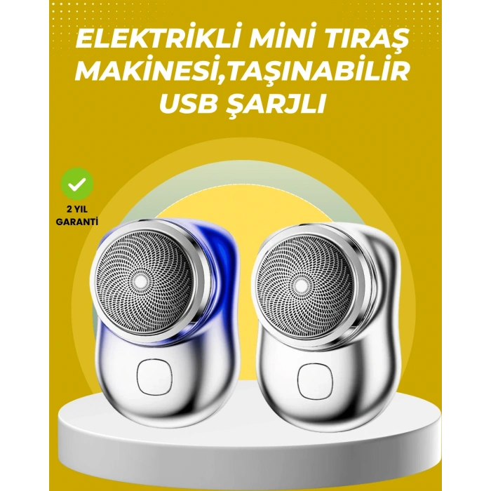 VipMarketim Taşınabilir cep boyunda şarjlı elektrikli tıraş makinesi