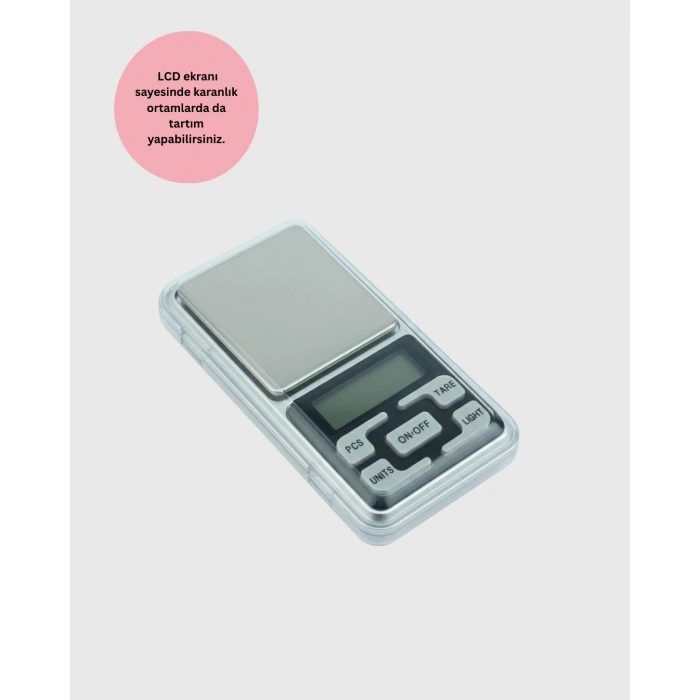 VipMarketim Taşınabilir Dijital Cep Terazisi 5 Ölçüm Birimli