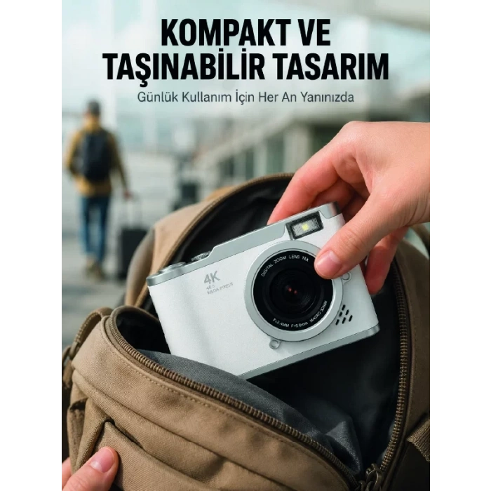 VipMarketim Taşınabilir Dijital Kamera Otomatik Odaklama ve Beauty Modu