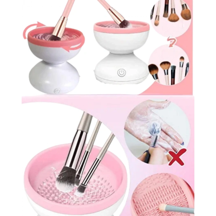 VipMarketim Taşınabilir Elektrikli Makyaj Fırçası Temizleme ve Kurutma Cihazı