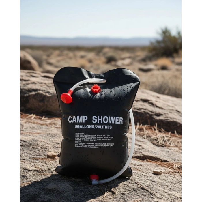 VipMarketim Taşınabilir Kamp Duşu Solar Isıtmalı 20 Litre Su Kapasiteli Hijyen Çözümü