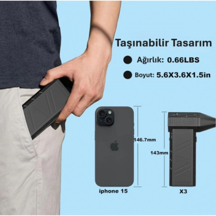 VipMarketim Taşınabilir Kompakt Jet Fan