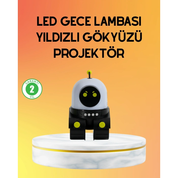 VipMarketim Taşınabilir Lityum Bataryalı Led Gece Lambası ve Projektör