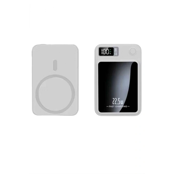 VipMarketim Taşınabilir Şarj Magsafe Powerbank 10.000 mAh Hızlı Şarj Led Göstergeli Kablosuz