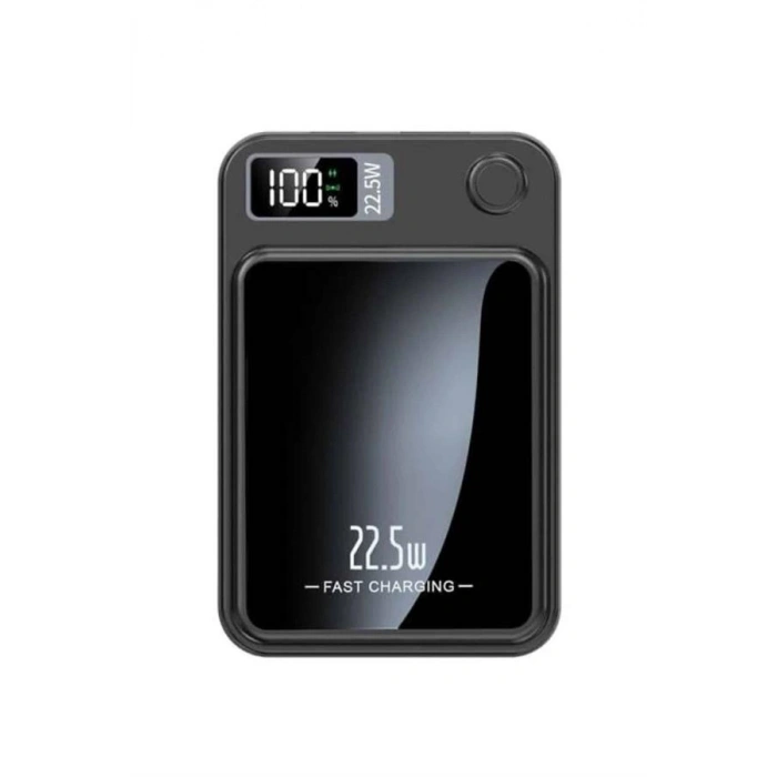 VipMarketim Taşınabilir Şarj Magsafe Powerbank 10.000 mAh Hızlı Şarj Led Göstergeli Kablosuz