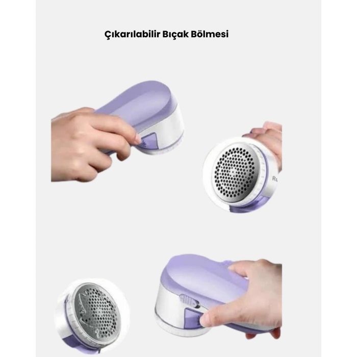 VipMarketim Taşınabilir Şarjlı Tiftik Toplayıcı – Çıkarılabilir Hazneli Anti-Statik Fırçalı