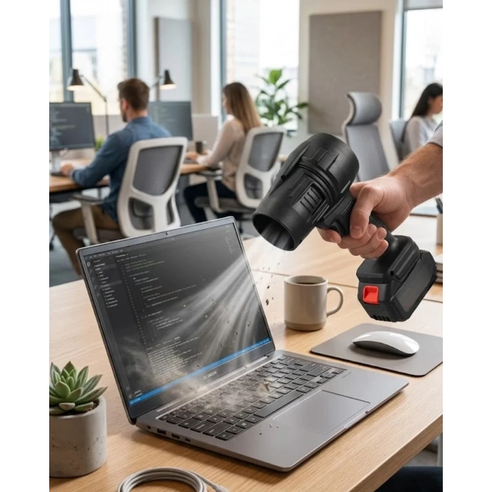 VipMarketim Taşınabilir Şarjlı Üfleme Makinesi Güçlü Hava Akımı Temizlik Cihazı