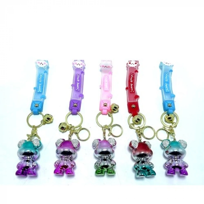 VipMarketim Taşlı Ayıcık Silikon Anahtarlık