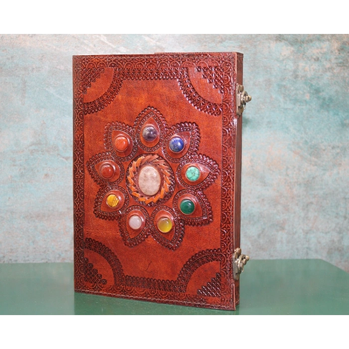 VipMarketim Taşlı Deri Defter Model 14