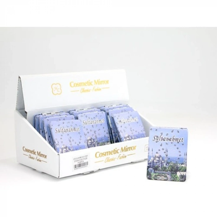 VipMarketim Taşlı İstanbul Tasarımı El Aynası İnce Model 14