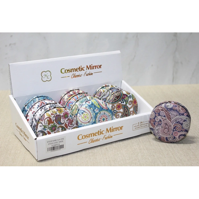 VipMarketim Taşlı Yuvarlak El Aynası Kalın Model 2