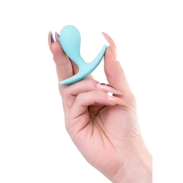 VipMarketim Tek Boğumlu Çapalı Mini Anal Tıkaç 5.5cm - Mavi