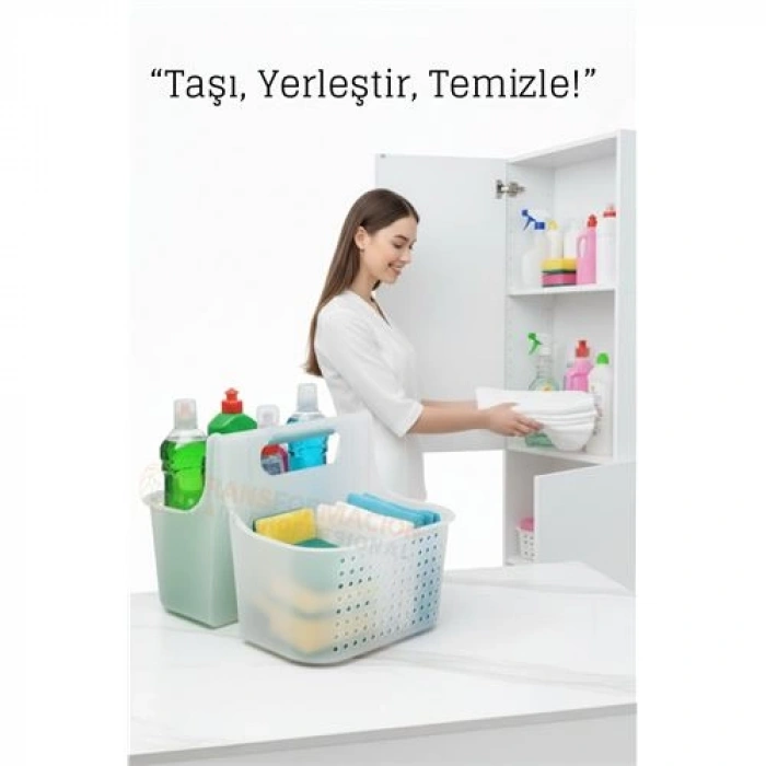 VipMarketim Temizlik Malzemesi Organizer Kutusu – Çok Amaçlı Düzenleyici Sepet