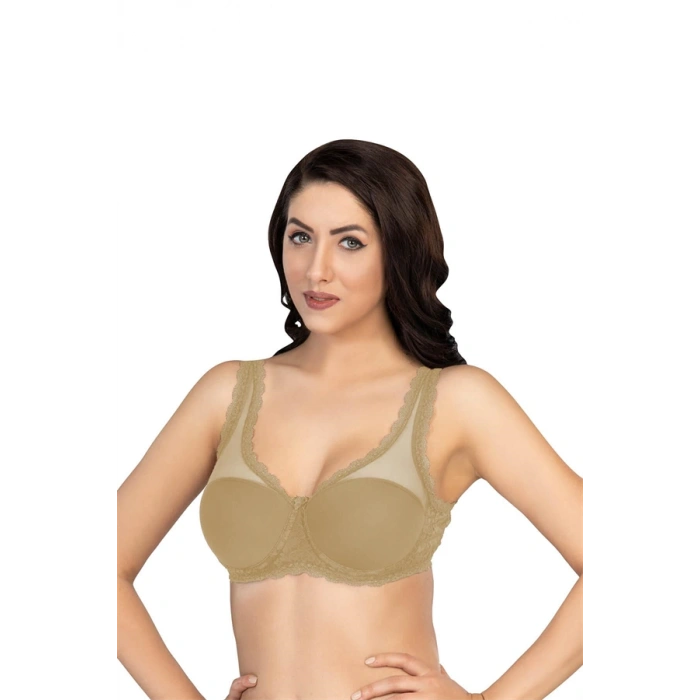 VipMarketim Ten Mi Emay D Pedli Dantelli Balenli Minimazer Toparlayıcı Sütyen (Kod:172)