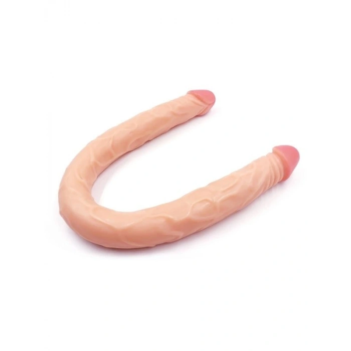 VipMarketim Ten Rengi 55 cm Çift Taraflı Dildo Model No:1034