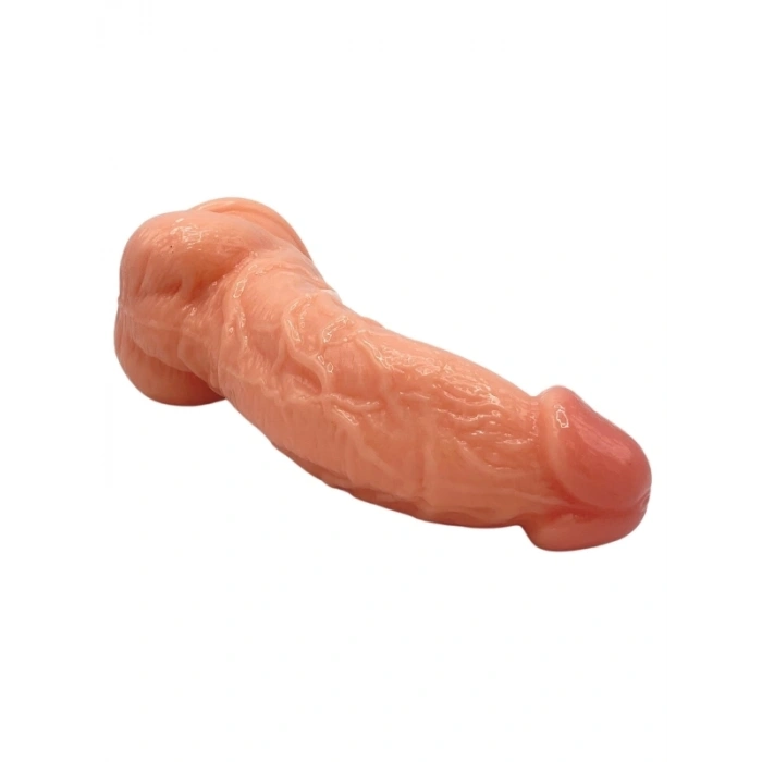 VipMarketim Ten Rengi Vantuzlu Testisli Gerçekçi Dildo