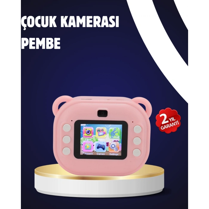 VipMarketim Termal Baskılı Şipşak Kamera – 1080P HD 24MP Çift Lensli ve Müzik Oynatıcılı