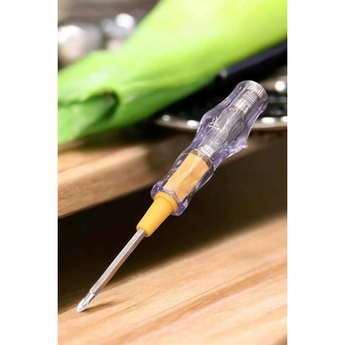 VipMarketim Test Cihazı Kontrol Kalemi Çift Başlıklı Şeffaf Elektrik Testi