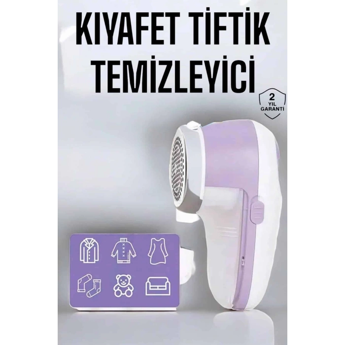VipMarketim Tiftik Temizleyici Hazneli Şarjlı Manuel Kolay Kullanım