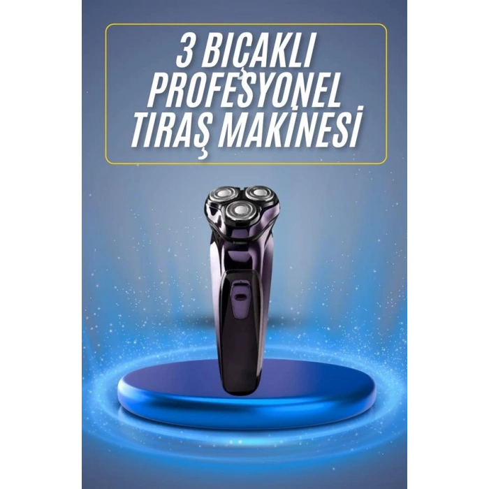 VipMarketim Tıraş Makinesi Hassas Ciltlere Özel Döner Başlıklı Pürüzsüz Görünüm