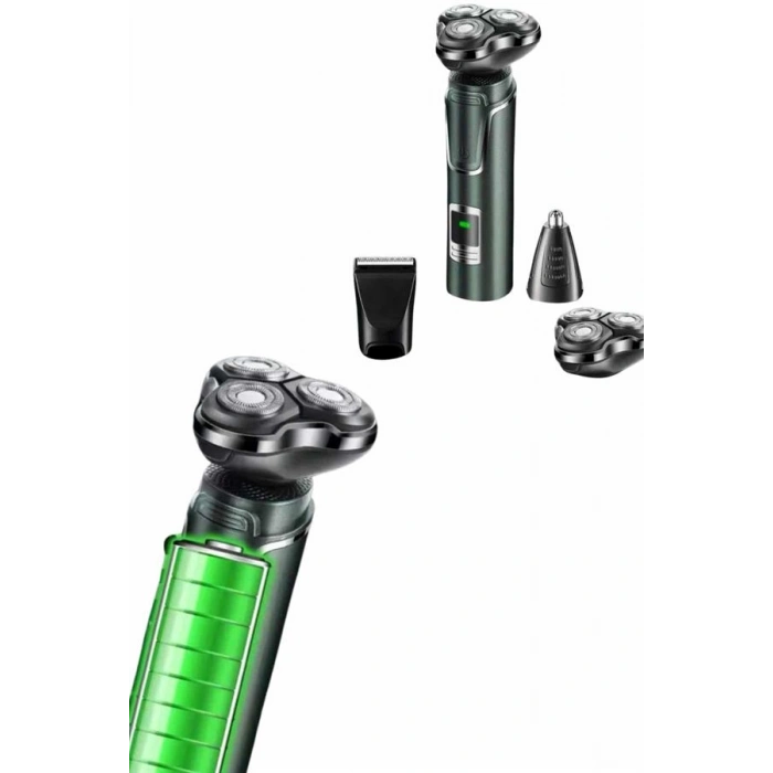 VipMarketim Tıraş Makinesi Profesyonel 3in1 Dijital Göstergeli 3 Başlıklı Erkek Bakım