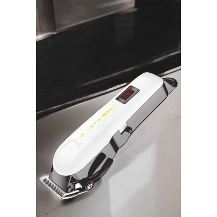 VipMarketim Tıraş Makinesi Profesyonel Saç Ve Sakal Kesme Milim Ayarlı Dijital Göstergeli