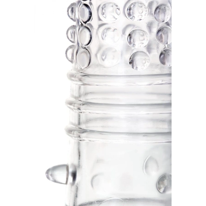 VipMarketim Tırtıklı Noktalı Şeffaf 14.7cm Penis Kılıfı