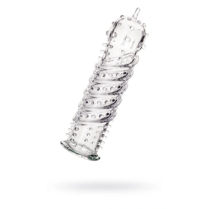 VipMarketim Tırtıklı Noktalı Şeffaf 15.3cm Penis Kılıfı