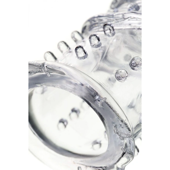 VipMarketim Tırtıklı Noktalı Şeffaf 15.3cm Penis Kılıfı