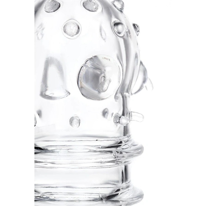 VipMarketim Tırtıklı Noktalı Şeffaf 15.3cm Penis Kılıfı