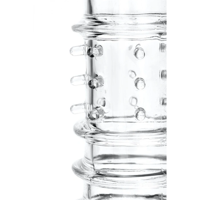 VipMarketim Tırtıklı Noktalı Şeffaf 15.3cm Penis Kılıfı