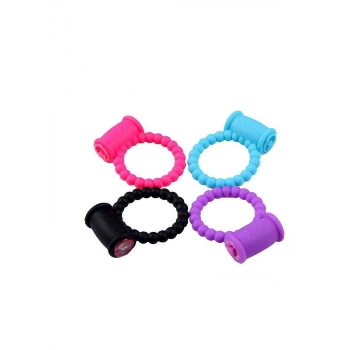 VipMarketim Titreşimli Noktalı Penis Halkası - Pembe