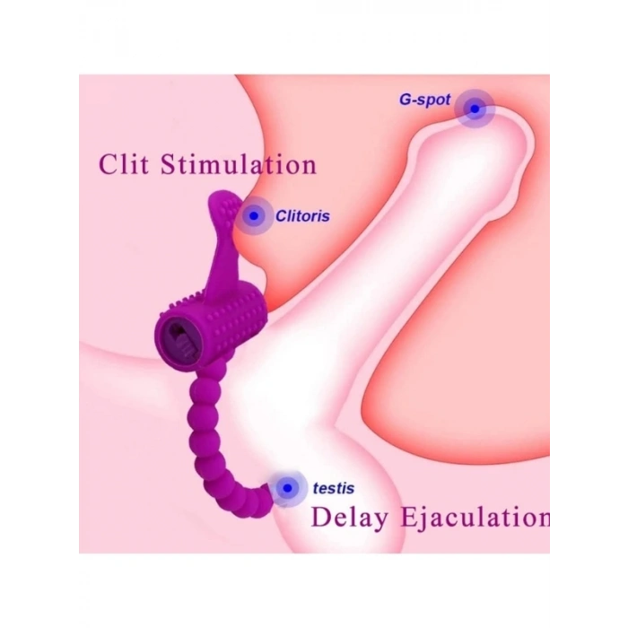 VipMarketim Titreşimli Tırtıklı Dilli Penis Halkası