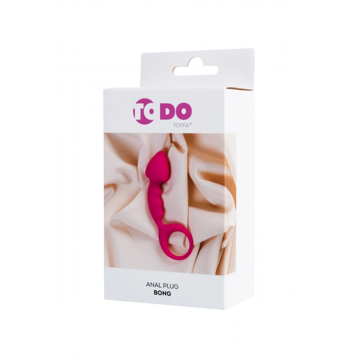 VipMarketim Todo Bong Anal Plug, Silikon, Pembe, 12,5 Cm, Ø 2,5 Cm