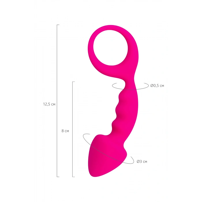 VipMarketim ToDo Bong Anal Plug, silikon, pembe, 12,5 cm, Ø 2,5 cm