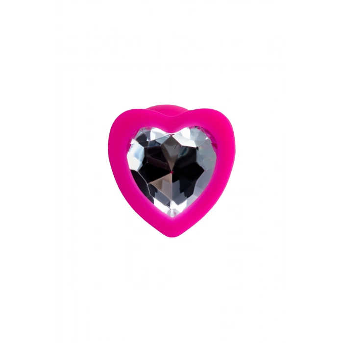 VipMarketim ToDo Diamond Heart Anal Plug, silikon, pembe, 7 cm, Ø 2 cm, 18 g