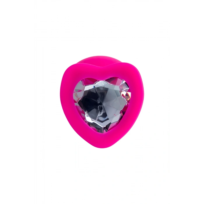 VipMarketim ToDo Diamond Heart Anal Plug, silikon, pembe, 9,5 cm, Ø 4 cm