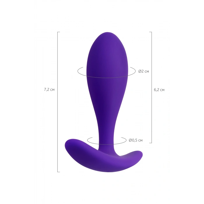 VipMarketim Todo Hub Anal Plug, Silikon, Mor, 7,2 Cm, Ø 2 Cm